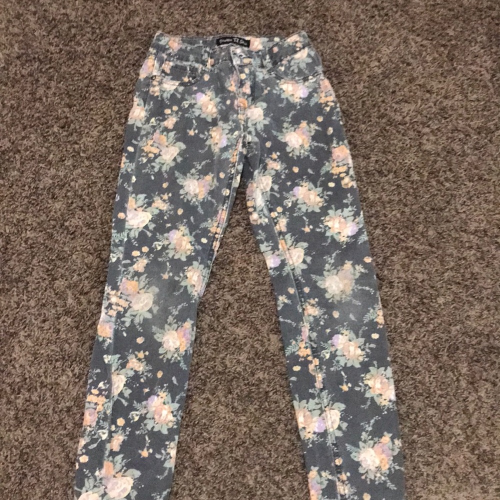 Adorable flower jeans